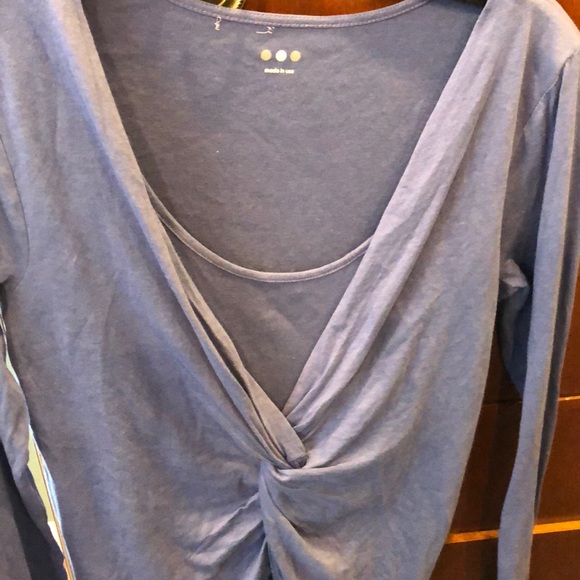 Theee Dot purple layered knot cotton shirt. MED - Picture 2 of 3